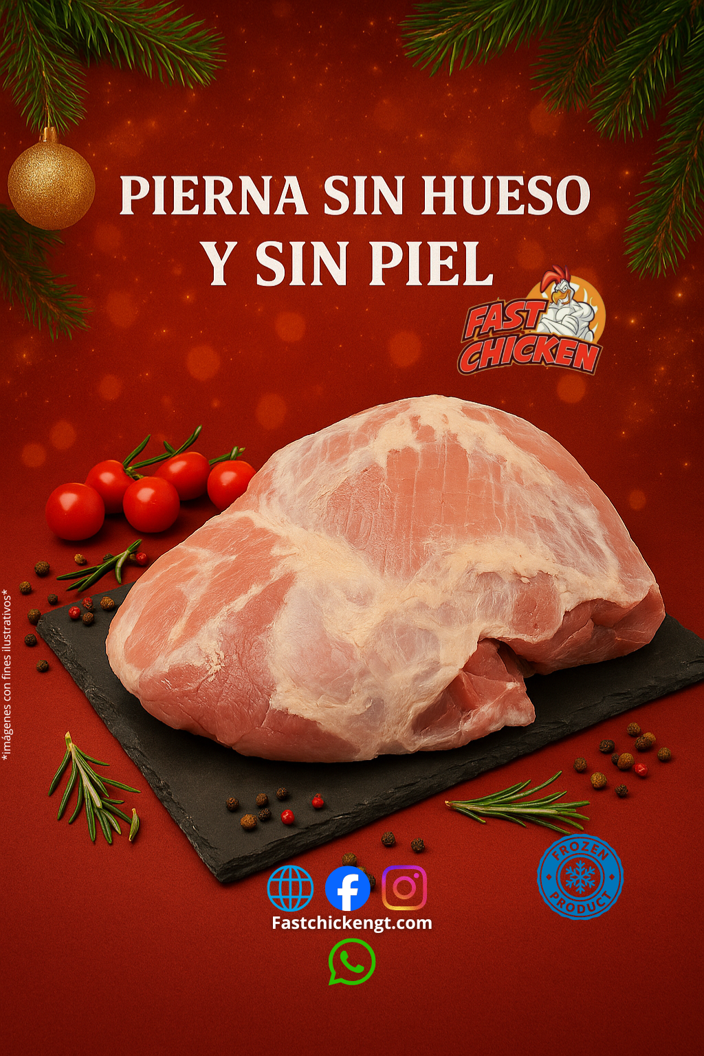 PIERNA SIN HUESO Y SIN PIEL DE CERDO